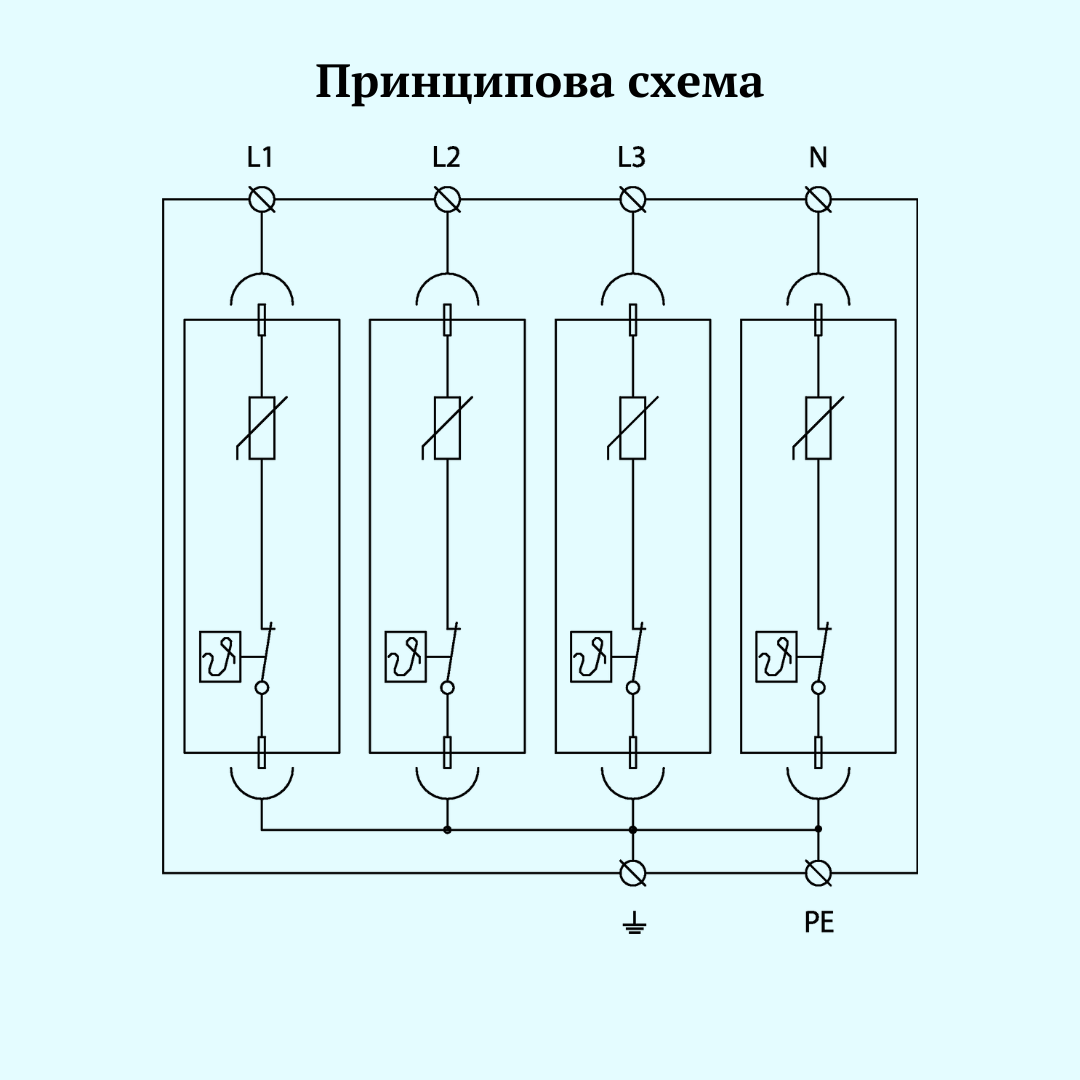 Розрядник класу 3 та 4 Saltek ПЗІП FLP-12,5 V/4