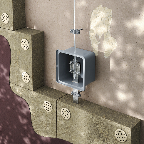 906059 Коробка уземлення фасадна 170х170х100 мм сіра (Pl)