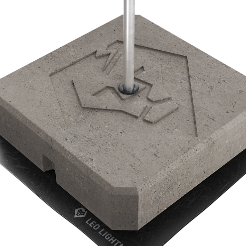 407156 Блискавкоприймач з бетонною основою 1,5 м (Al)