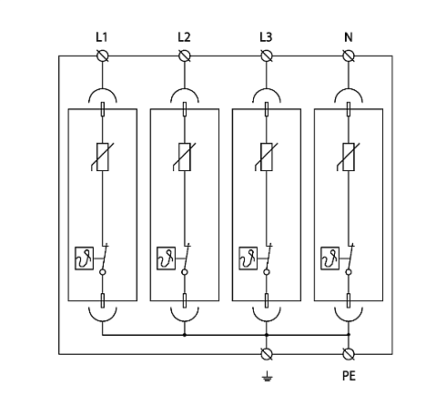 Розрядник класу 3 та 4 Saltek ПЗІП FLP-12,5 V/4