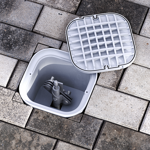 905029 Колодязь уземлення ревізійний 200х200х165 мм (Pl)