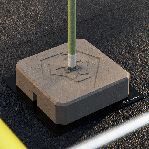 332019 Тримач ізоляційної штанги з бетонною основою (Gfk/Al)