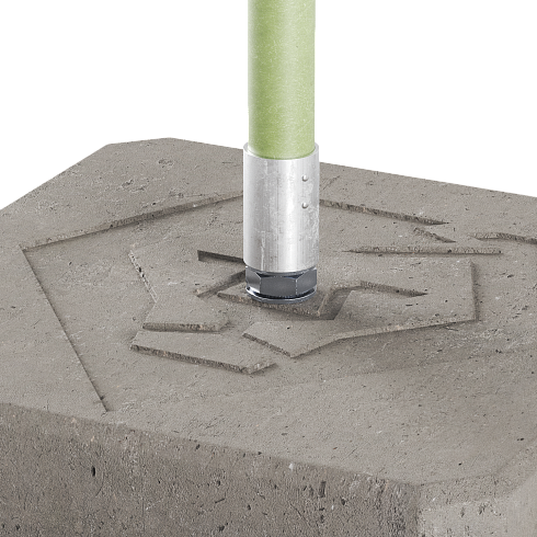 332019 Тримач ізоляційної штанги з бетонною основою (Gfk/Al)