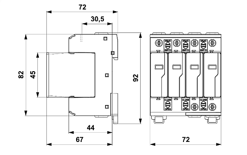 Розрядник класу 3 та 4 Saltek ПЗІП FLP-12,5 V/4
